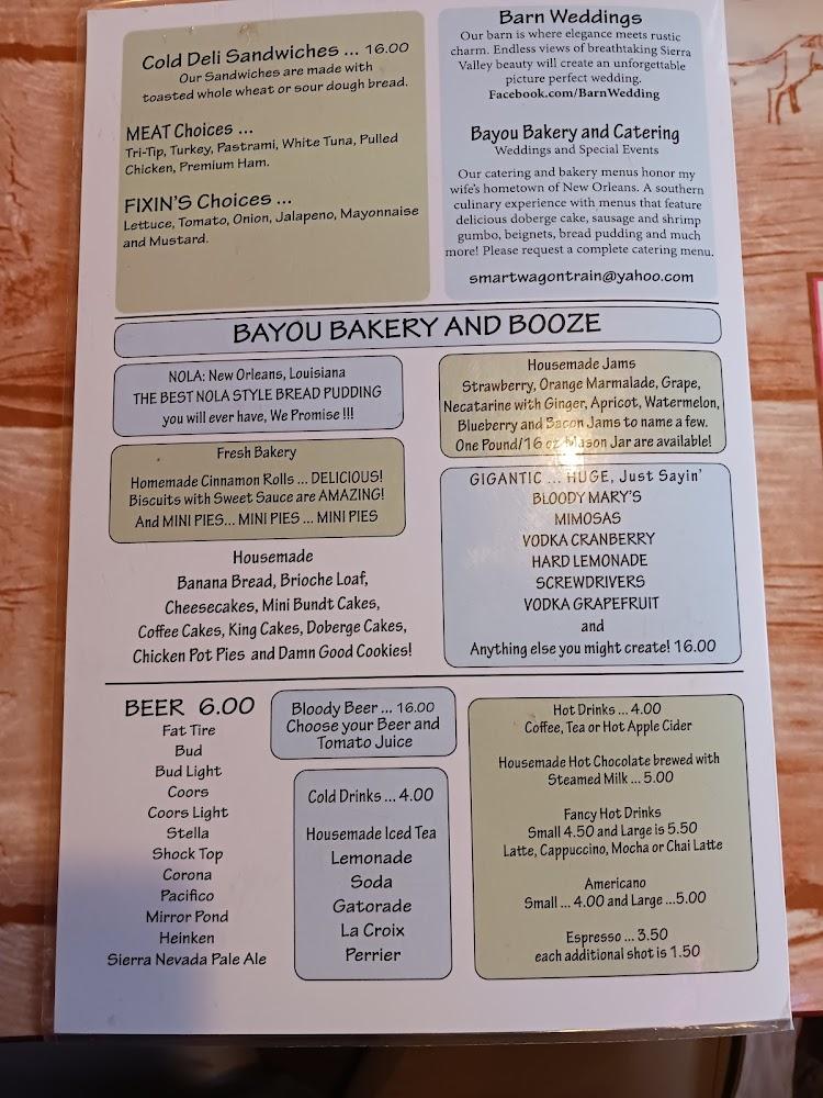 Wagon Train Coffee Shop Menu image 1